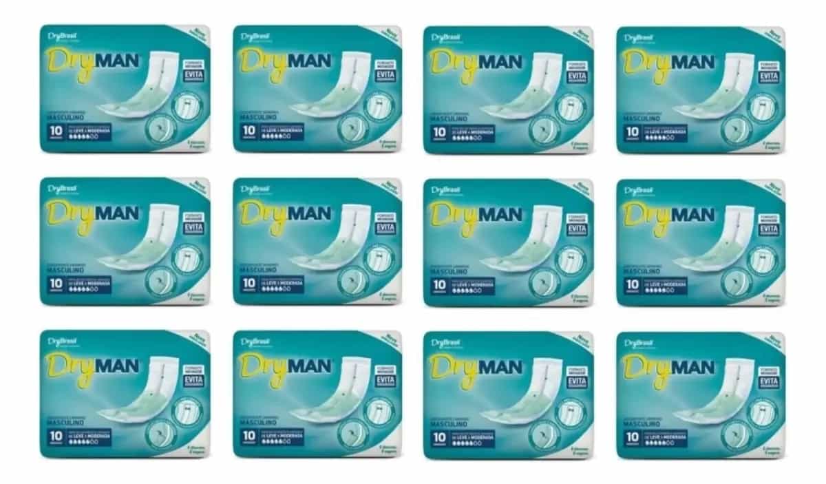 Foto do produto Absorvente Masculino DryMan c/120