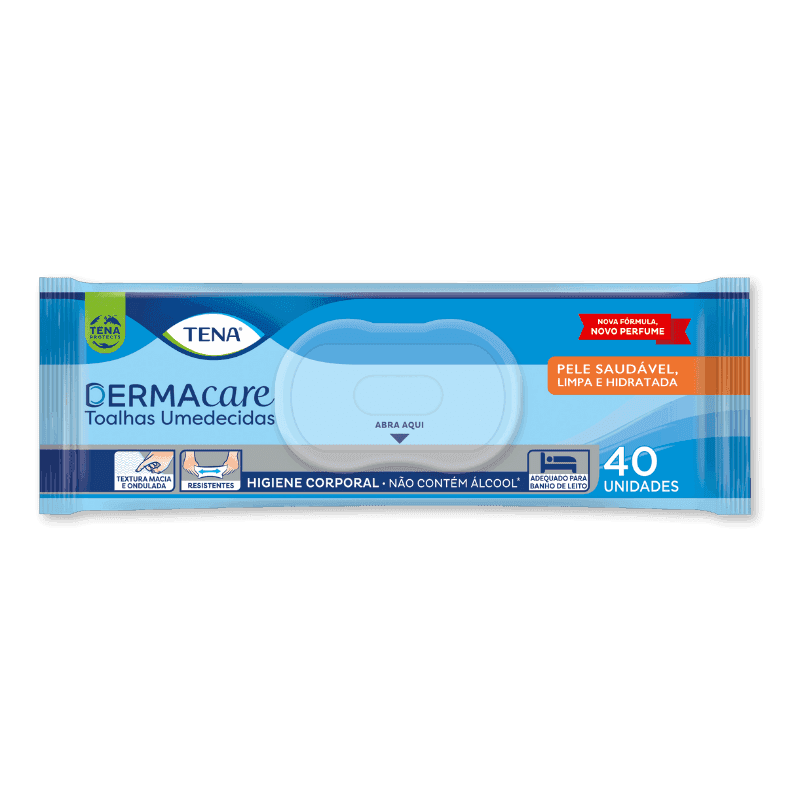 Foto do produto Toalha Tena Dermacare c/ 40 un