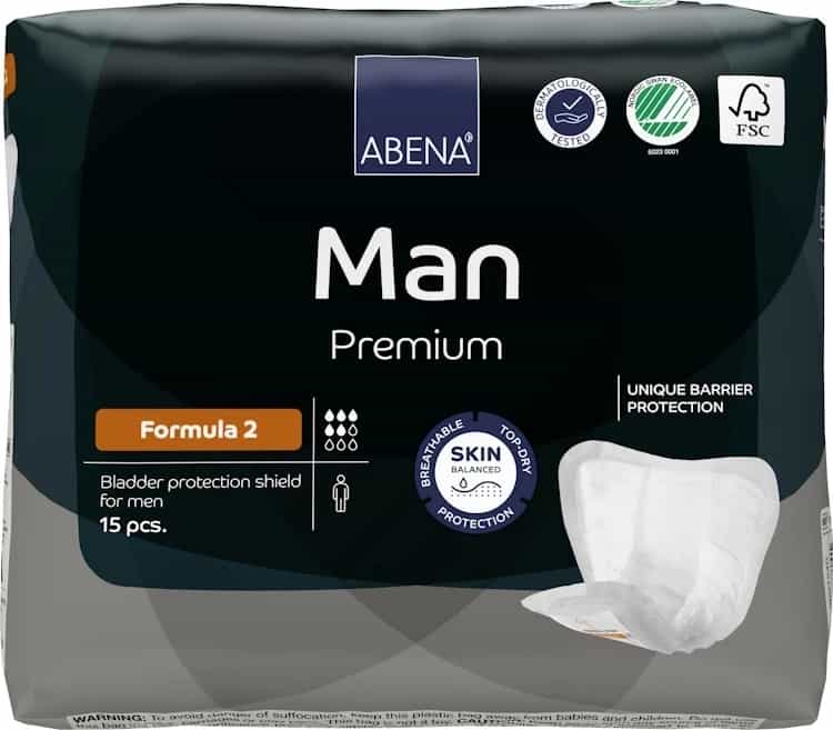 Foto do produto Absorvente Masculino Abena Man Formula 2 c/ 15 un