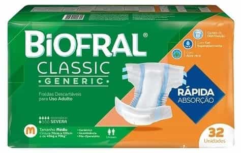 Foto do produto Fralda Geriátrica Biofral Classic Média c/ 32 un