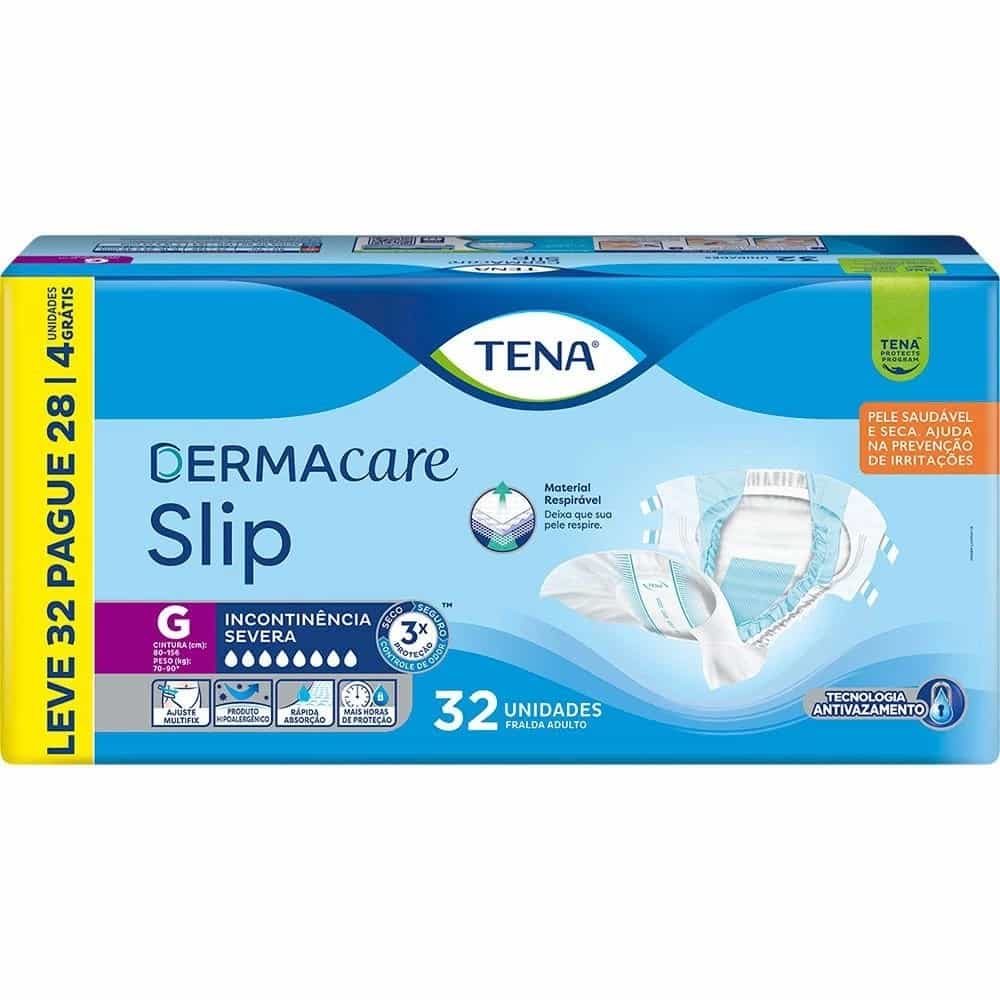 Foto do produto Fralda Tena Slip Dermacare Grande c/ 32 un