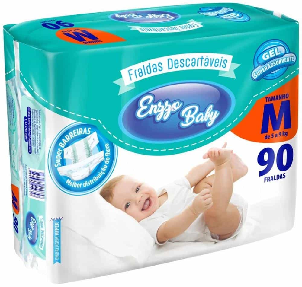 Foto do produto Fralda Descartável Enzzo Baby Hiper (M)