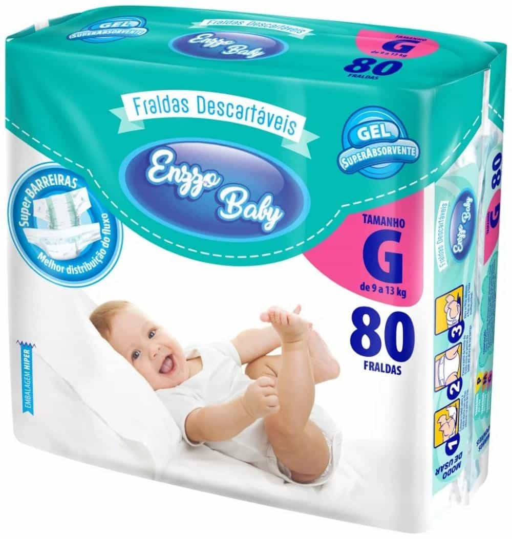 Foto do produto Fralda Descartável Enzzo Baby Hiper (G)