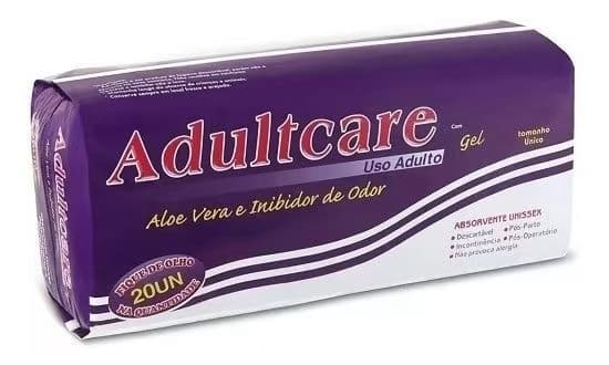 Absorvente Geriátrico Adultcare c/ 20 un — foto 1
