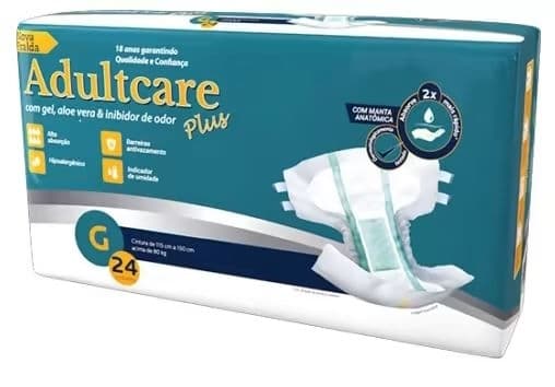Fralda Geriátrica G Adultcare Plus com 24 — foto 1