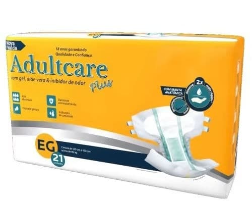 Fralda Geriátrica EG Adultcare Plus com 21 — foto 1