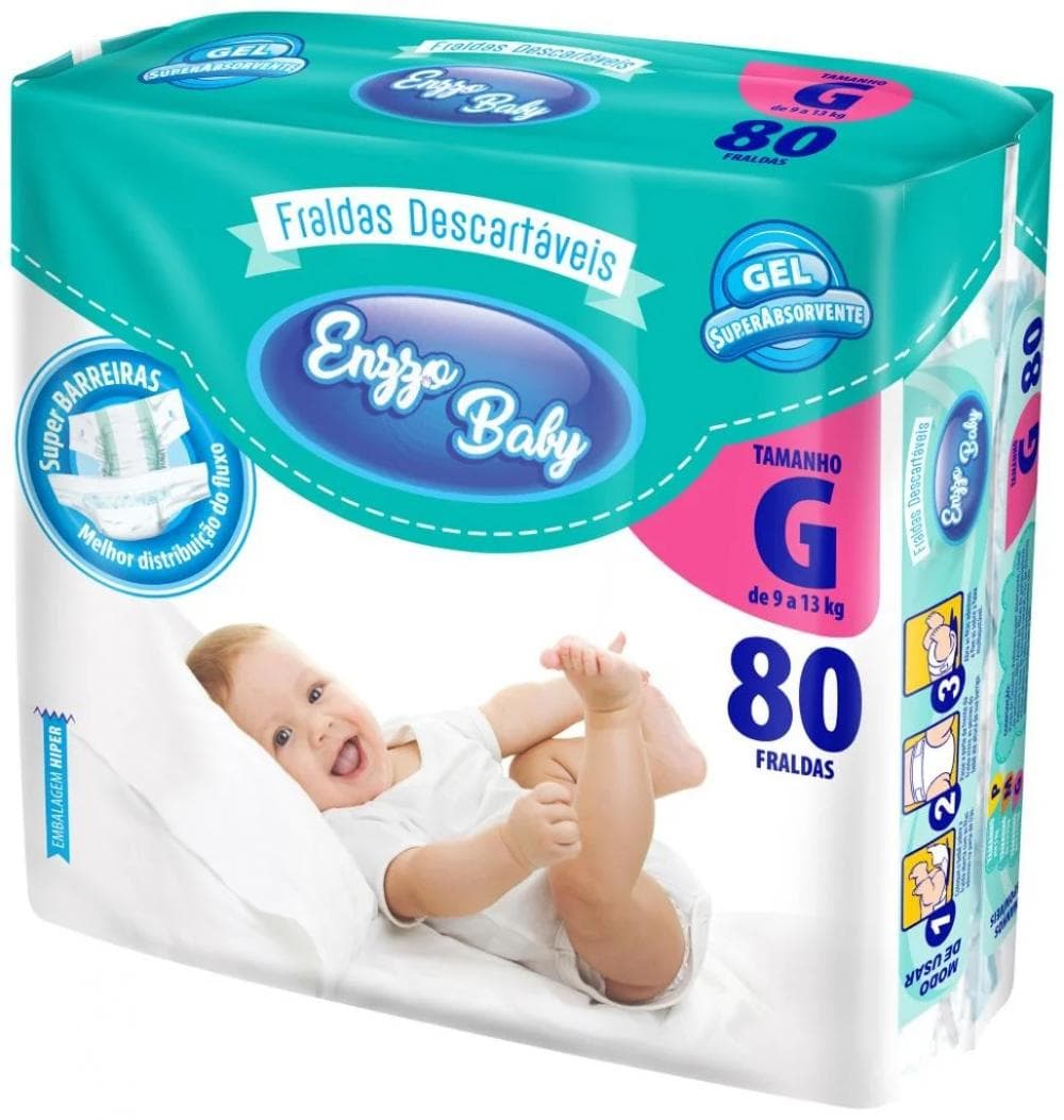 Fralda Descartável Enzzo Baby Hiper (G) — foto 1