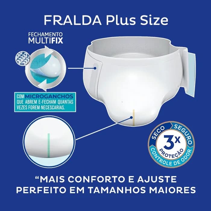 Fralda Tena Plus Size Care XXG c/ 8 un — foto 5