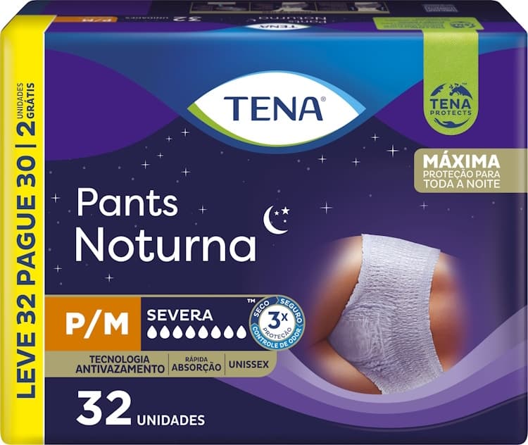 Tena Pants Noturna P/M c/ 32 un — foto 1