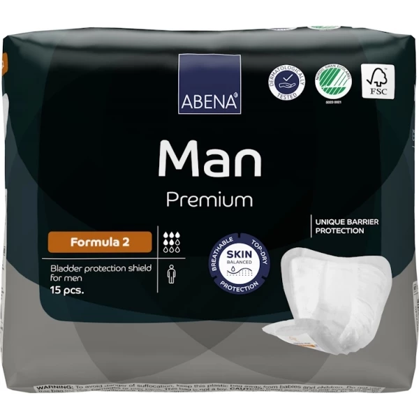 Absorvente Masculino Abena Man Formula 2 c/15