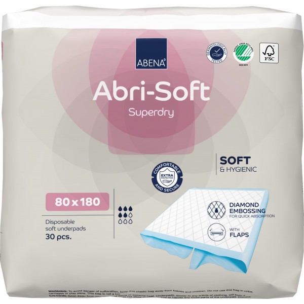 Lençol descartável ABENA Abri-Soft com 30 unidades