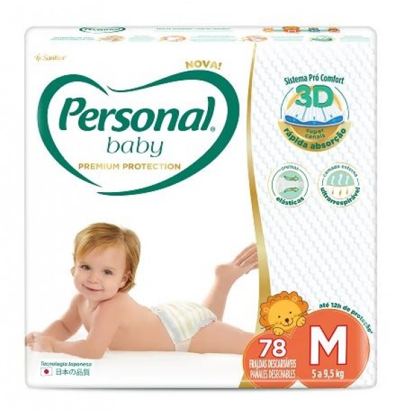 Fralda Personal Hiper Baby Premium M C/78