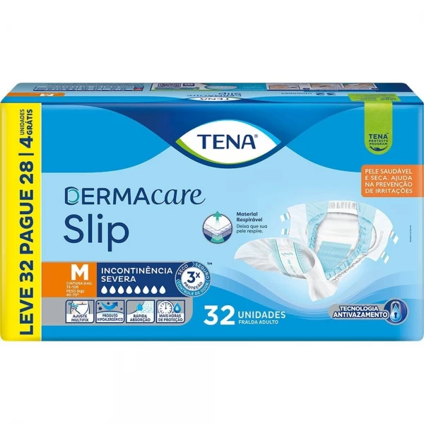 Fralda Tena Slip Dermacare Média c/ 32