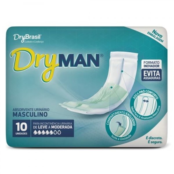 Absorvente Masculino DryMan c/10