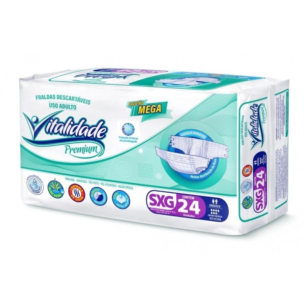 Fralda Geriátrica Noturna Vitalidade  SXG c/26