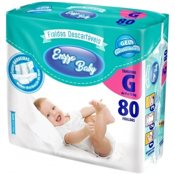Fralda Infantil Enzzo Baby c/80 G