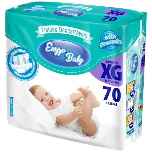 Fralda Infantil Enzzo Baby c/70 XG