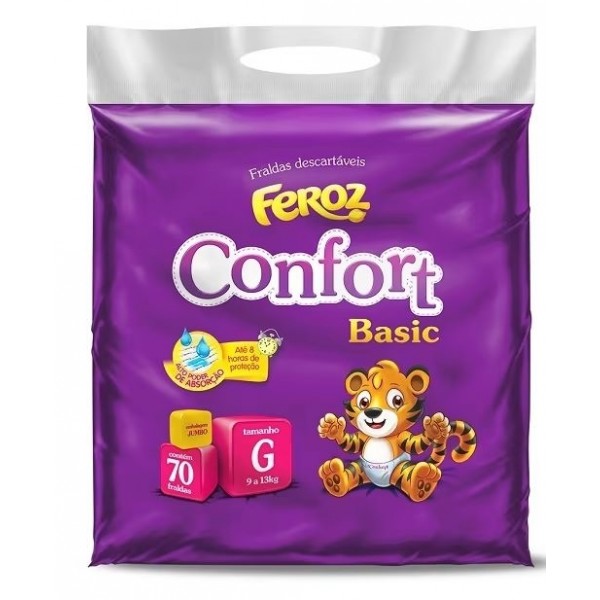 Fralda Infantil Feroz Confort Basic G c/70