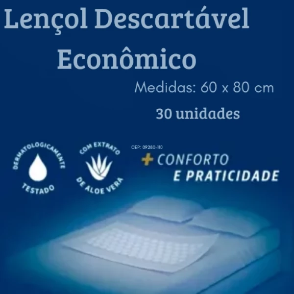 Lençol Descartável CAHE com 30 Unidades 