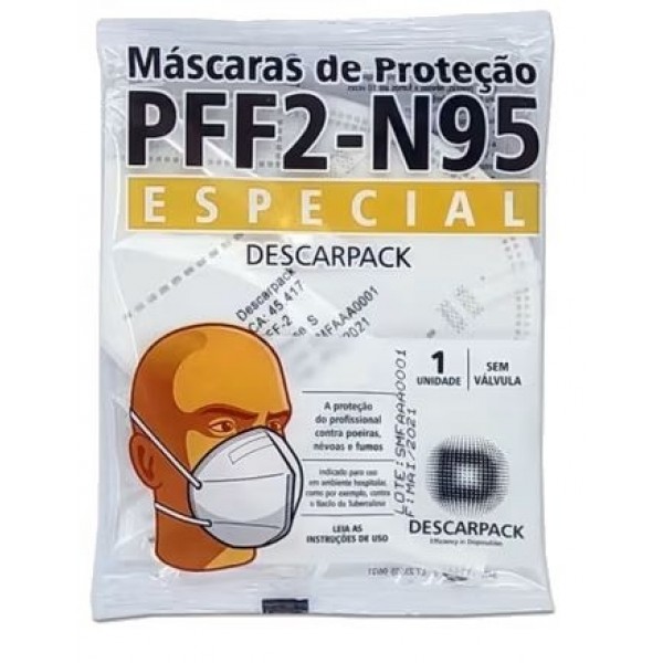 Máscara de proteção N95 branca