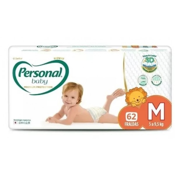 Fralda Personal Hiper Baby Premium M C/62