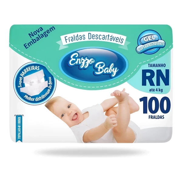 Fralda Infantil Enzzo Baby c/100 RN