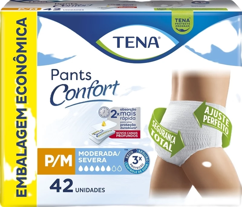 TENA PANTS CONFORT COM 42 UNIDADES