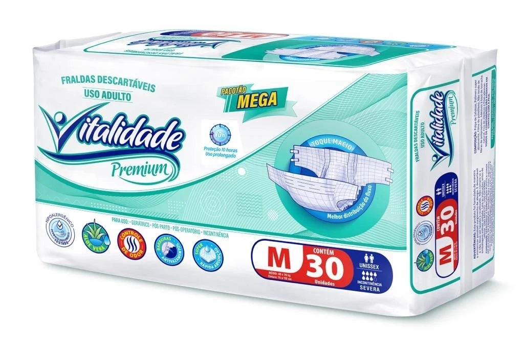 Fralda Geriátrica Noturna Vitalidade M c/30  