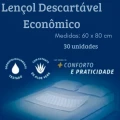 Lençol Descartável CAHE com 30 Unidades 